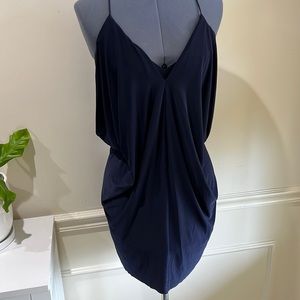 Misa Los Angeles Navy Stretchy Dress